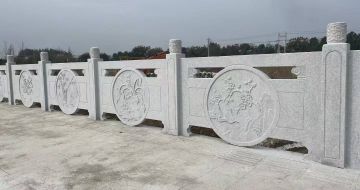 芝麻白河道栏杆 石材栏杆