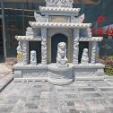 芝麻白中国黑石材套墓 花岗岩墓碑