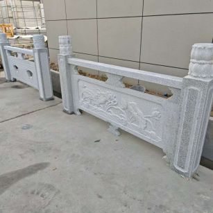 芝麻白河道栏杆 石材栏杆