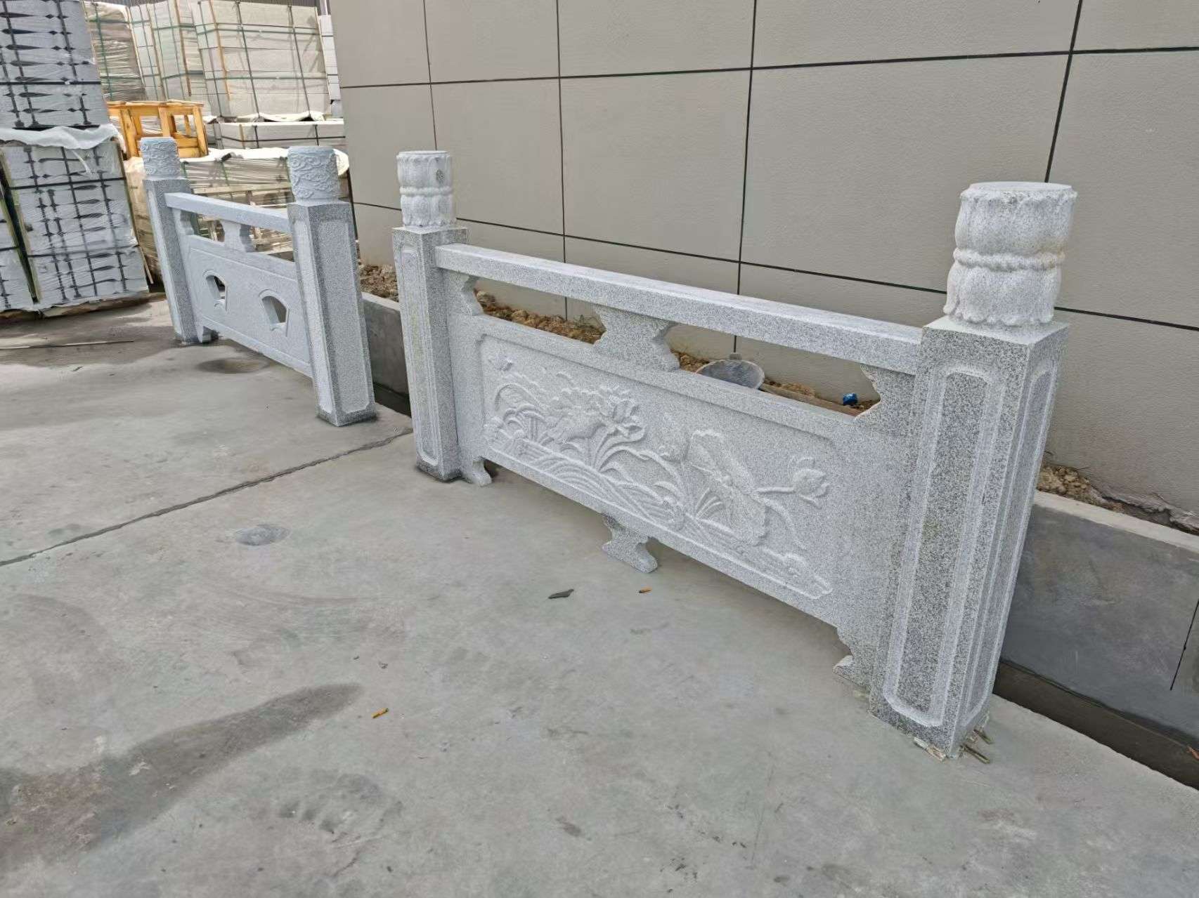 芝麻白河道栏杆 石材栏杆